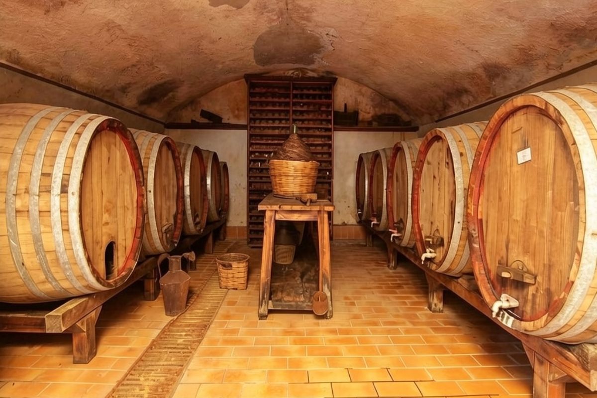 Interno di una cantina di Malvasia a Bosa