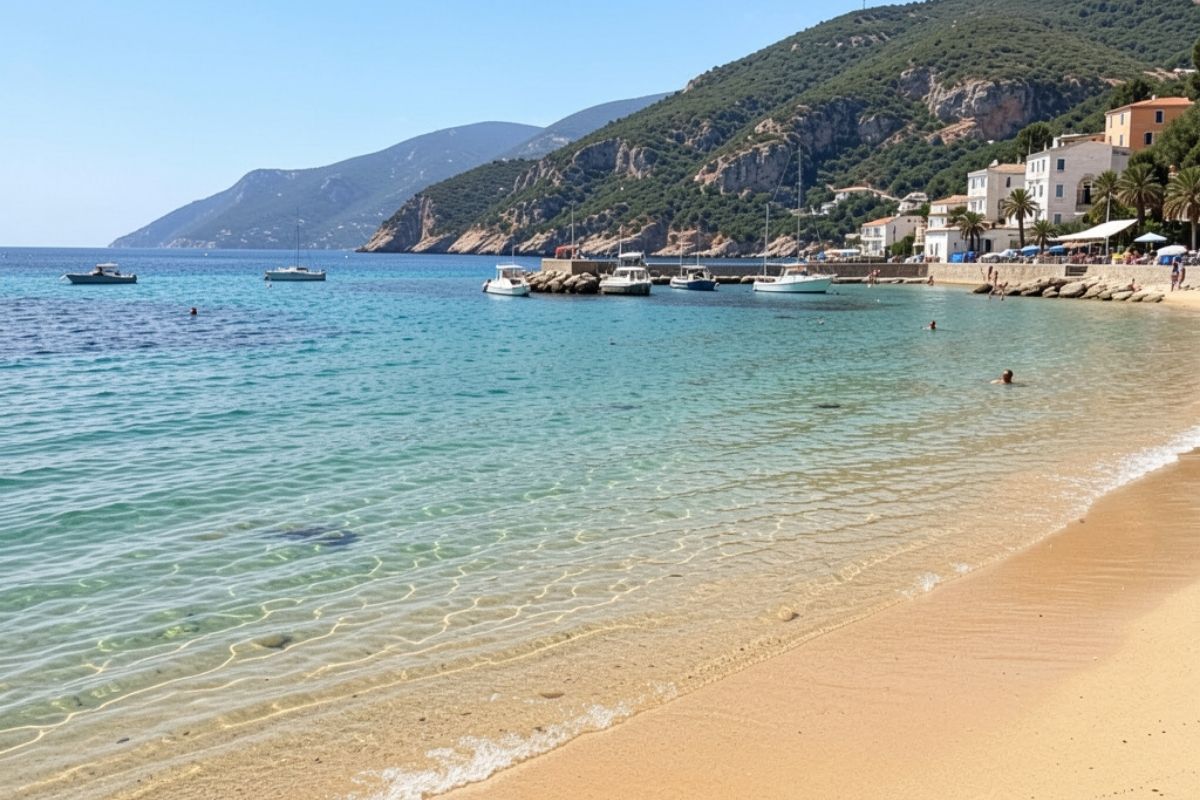 Spiaggia di Bosa Marina con acque cristalline e sabbia dorata