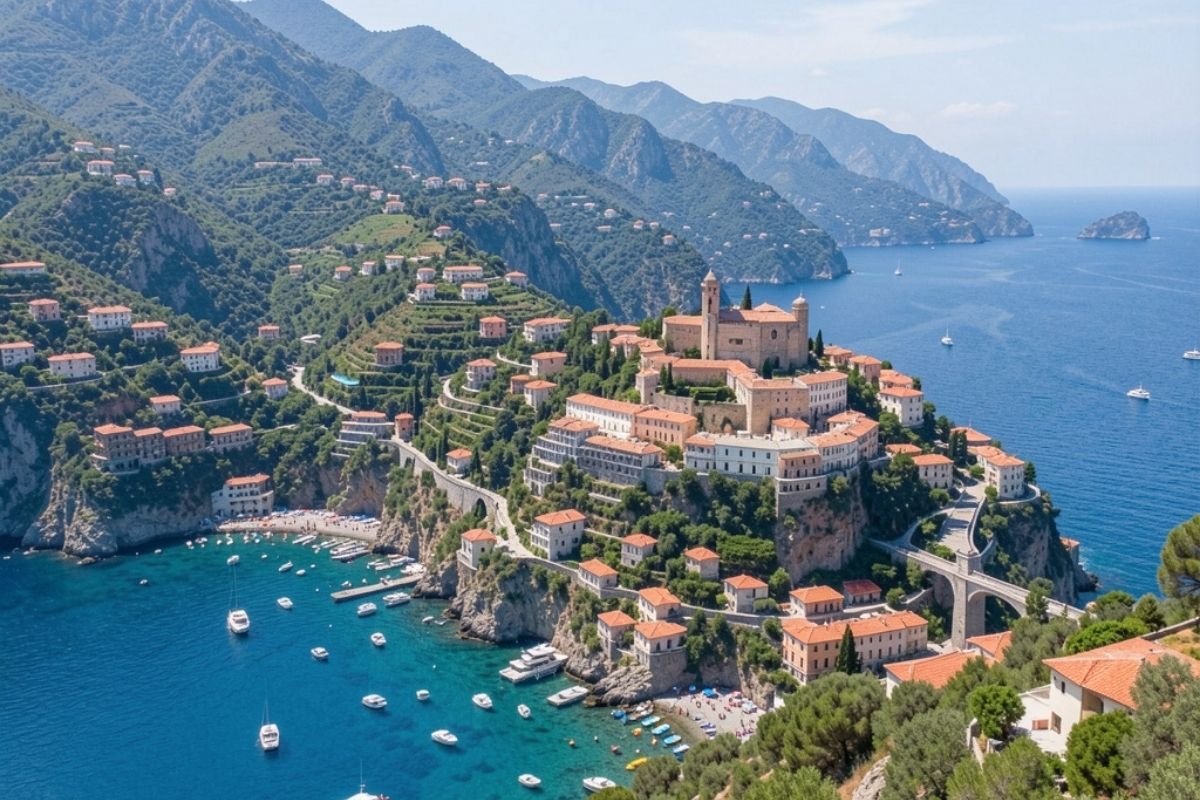 Vista panoramica di San Teodoro con riferimento a eventi e tradizioni locali